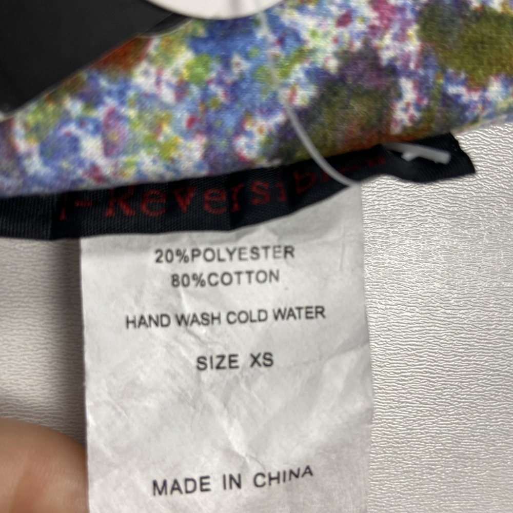 I-Reversibles Reversible Water Repellent Jacket XS Abstract Art Paint Splash NWT - Picture 6 of 6